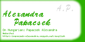 alexandra papacsek business card